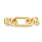 Rectangle Rack Plating Brass Fold Over Clasps, Long-lasting Plated, Lead Free & Cadmium Free, Real 18K Gold Plated, 35mm, Hole: 4.5mm