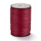 Round Waxed Polyester Thread String, Micro Macrame Cord, Twisted Cord, for Leather Sewing Stitching, FireBrick, 0.8mm, about 54.68 Yards(50m)/Roll