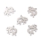 Non-Tarnish 201 Stainless Steel Pendants, Elephant with Heart, Stainless Steel Color, 14.5x16x1mm, Hole: 1.4mm