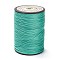 Round Waxed Polyester Thread String, Micro Macrame Cord, Twisted Cord, for Leather Sewing Stitching, Turquoise, 0.55mm, about 131.23 yards(120m)/roll