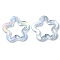 Transparent Acrylic Pendants, Star, Light Blue, 30x30.5x5mm, Hole: 1.8mm