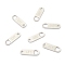Tarnish Resistant 304 Surgical Stainless Steel Chain Tabs, Chain Extender Connectors, Stainless Steel Color, 11.5x4x0.5mm, Hole: 1mm and 2.5x2.5mm 