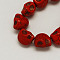Synthetical Turquoise Beads Strands, Dyed, Skull, for Halloween, Red, 10~10.5x8~8.5x10~10.5mm, Hole: 1.5mm, about 35pcs/strand, 15.75 inch(40cm)