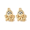 Brass Micro Pave Cubic Zirconia Charms, Nickel Free, Real 18K Gold Plated, Octopus, 16x11.5x3mm, Hole: 1.2mm