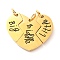 304 Stainless Steel Pendants, with Jump Ring, Split Pendants, Heart with Word Big & Middle & Little, Golden, Big & Little Puzzle: 22x12x2mm, Hole: 6mm, Middle Puzzle: 27.5x18x2mm, Hole: 6mm