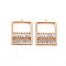 Brass Micro Pave Clear Cubic Zirconia Pendants, Nickel Free, Rectangle, Real 18K Gold Plated, 18x13.5x2mm, Hole: 0.9mm