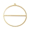 Brass Pendants, Round, Real 18K Gold Plated, 41x38x0.7mm, Hole: 1.8mm