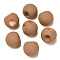 Rubberized Acrylic Beads, Round, Top Drilled, Camel, 18x18x18mm, Hole: 3mm