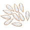 10Pcs Glass Pendants, with Golden Brass Findings, Faceted, Teardrop, Clear, 36.5x14x6mm, Hole: 1.4mm