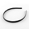 Plain Headwear Hair Accessories Plastic Hair Band Findings, No Teeth, Black, 110~114x9~9.5mm