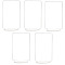 Acrylic Craft Blank Photo Frame Stand, Rectangle Acrylic Sign Holders, with Round Base, Clear, 70x60x2mm, 5pcs/set