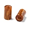 Resin European Beads, Large Hole Column Beads, Saddle Brown, 15x9x9mm, Hole: 5mm