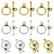 20Pcs 2 Colors Tibetan Style Alloy Toggle Clasps, for Jewelry Making, Ring, Antique Silver & Antique Golden, Ring: 11mm wide, 16mm long, Bar: 19mm long, hole: 1.5mm, 10pcs/color
