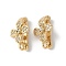 Brass Micro Pave Cubic Zirconia Pendants Bails, Lead Free & Cadmium Free, Long-Lasting Plated, Rack Plating, Flower, Real 18K Gold Plated, 15.5x14x7.5mm, Hole: 1.6mm
