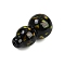 Handmade Lampwork Beads, Gourd, Black, 39.5~40x21~22mm, Hole: 1.6~3mm
