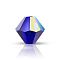 Preciosa® Crystal Beads, Czech Crystal, Bicone(451 69 302 Rondelle), 30240 200 Cobalt Blue AB, 3mm, Hole: 0.8mm