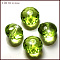 K9 Glass, Imitation Austrian Crystal Beads, Grade AAA, Faceted, Rondelle, Yellow Green, 10x7mm, Hole: 0.9~1mm