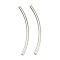 Non-Tarnish 304 Stainless Steel Tube Beads, Curved Tube, Stainless Steel Color, 40x2mm, Hole: 1.2mm