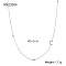 Anti-Tarnish S925 Sterling Silver Rhinestones Letter C Necklace, Simple and Elegant Clavicle Chain for Women