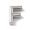 Brass Pendants, Cadmium Free & Nickel Free & Lead Free, Letter Charms, Platinum, Letter F, 8.5x5.5x3mm, Hole: 1.5mm