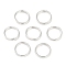 Brass Split Rings, Double Loops Jump Rings, Nickel Free, Platinum, 8x1.5mm, Inner Diameter: 6.5mm, Single Wire: 0.7mm