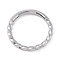 Non-Tarnish Twisted Ring Hoop Earrings for Girl Women, Chunky 304 Stainless Steel Earrings, Stainless Steel Color, 12.7x1.2mm, 16 Gauge(1.3mm)