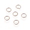 304 Stainless Steel Open Jump Rings, Rose Gold, 22 Gauge, 5x0.6mm, Inner Diameter: 4mm