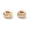 Brass Beads, Long-Lasting Plated, Faceted, Flat Round, Real 24K Gold Plated, 4x2mm, Hole: 1.4mm