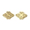Brass Micro Pave Clear Cubic Zirconia Connector Charms, Cadmium Free & Nickel Free & Lead Free, Clover Links, Golden, 11x16x1.5mm, Hole: 1.5mm