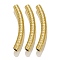 304 Stainless Steel Curved Tube Beads, Golden, 36x5mm, Hole: 4x3mm