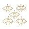 Brass Pendants, DIY Accessories, for Bracelets, Earrings, Necklaces Making, Evil Eye, Raw(Unplated), 38.5x41.5x1mm, Hole: 1.2mm