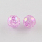 Bubblegum AB Color Transparent Crackle Acrylic Round Beads, Violet, 20mm, Hole: 2.5mm, about 100pcs/500g