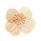 Brass Bead Caps, with Iron Loops, Flower, Cadmium Free & Nickel Free & Lead Free, Light Gold, 31~33x37~41x4mm, Hole: 0.9mm