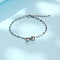 Tarnish Resistant Stainless Steel Round Charm Bracelets, Coffee Bean Chain Bracelets with Lobster Claw Clasp for Women, Stainless Steel Color, 6-3/4 inch(17cm)