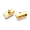 201 Stainless Steel Cord Ends, End Caps, Golden, 6x13.2x4.2mm, Hole: 1.5mm, Inner Diameter: 12x3mm