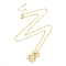 Brass Micro Pave Clear Cubic Zirconia Pendant Necklaces, Letter S, 17.72 inch(450mm), Letter S: 23.5x16.5mm