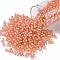 TOHO Round Seed Beads, Japanese Seed Beads, (925) Inside Color Coral Yellow, 8/0, 3mm, Hole: 1mm, about 222pcs/10g