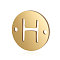 Stainless Steel Links connectors, Flat Round with Letter, Golden, Letter.H, 12x0.8mm, Hole: 0.8mm