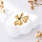 304 Stainless Steel Open Cuff Rings for Women, Letter, Real 18K Gold Plated, Letter K, 13~14x7~15mm