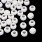 Rondelle Opaque Acrylic Large Hole Beads, White, 12x10mm, Hole: 5.5mm, about 700pcs/500g