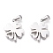 304 Stainless Steel Pendants, with Crystal Rhinestone, Manual Polishing, Clover, Stainless Steel Color, 22.5x18x3mm, Hole: 6.5x3mm