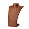 Stereoscopic Necklace Bust Displays, PU Mannequin Jewelry Displays, Covered by Rattan, Saddle Brown, 350x230x140mm
