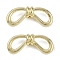 Alloy Bowknot Beads, Lead Free & Cadmium Free & Nickel Free, Rack Plating, Golden, 9.5x21.5x5.5mm, Hole: 1.8mm