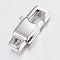 Tarnish Resistant 304 Stainless Steel Lobster Claw Clasps, Rectangle, Stainless Steel Color, 15x7x3mm, Hole: 2mm