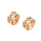 Brass Micro Pave Cubic Zirconia Beads, Nickel Free, Column, Golden, Clear, 6x3mm, Hole: 2mm