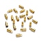 Brass Cord Ends, Nickel Free, Golden, 9x3.5mm, Hole: 1.5mm, 3mm inner diameter