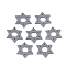 Spray Painted Wood Pendants, for Jewish, Star of David, Dark Gray, 32x29.5x2.5mm, Hole: 1.2mm