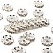 Brass Middle East Rhinestone Spacer Beads, Rondelle, Nickel Free, Silver, Crystal, 17x2.5mm, Hole: 2mm