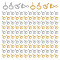 140Pcs 2 Colors Alloy Pendant Bails, Bead Cap Bails, Hexagon, Platinum & Golden, 17x11x12mm, Hole: 3x5mm, Inner Diameter: 8x8mm, 70Pcs/color