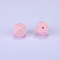 Hexagonal Silicone Focal Beads, Pink, 23x17.5x23mm, Hole: 2.5mm